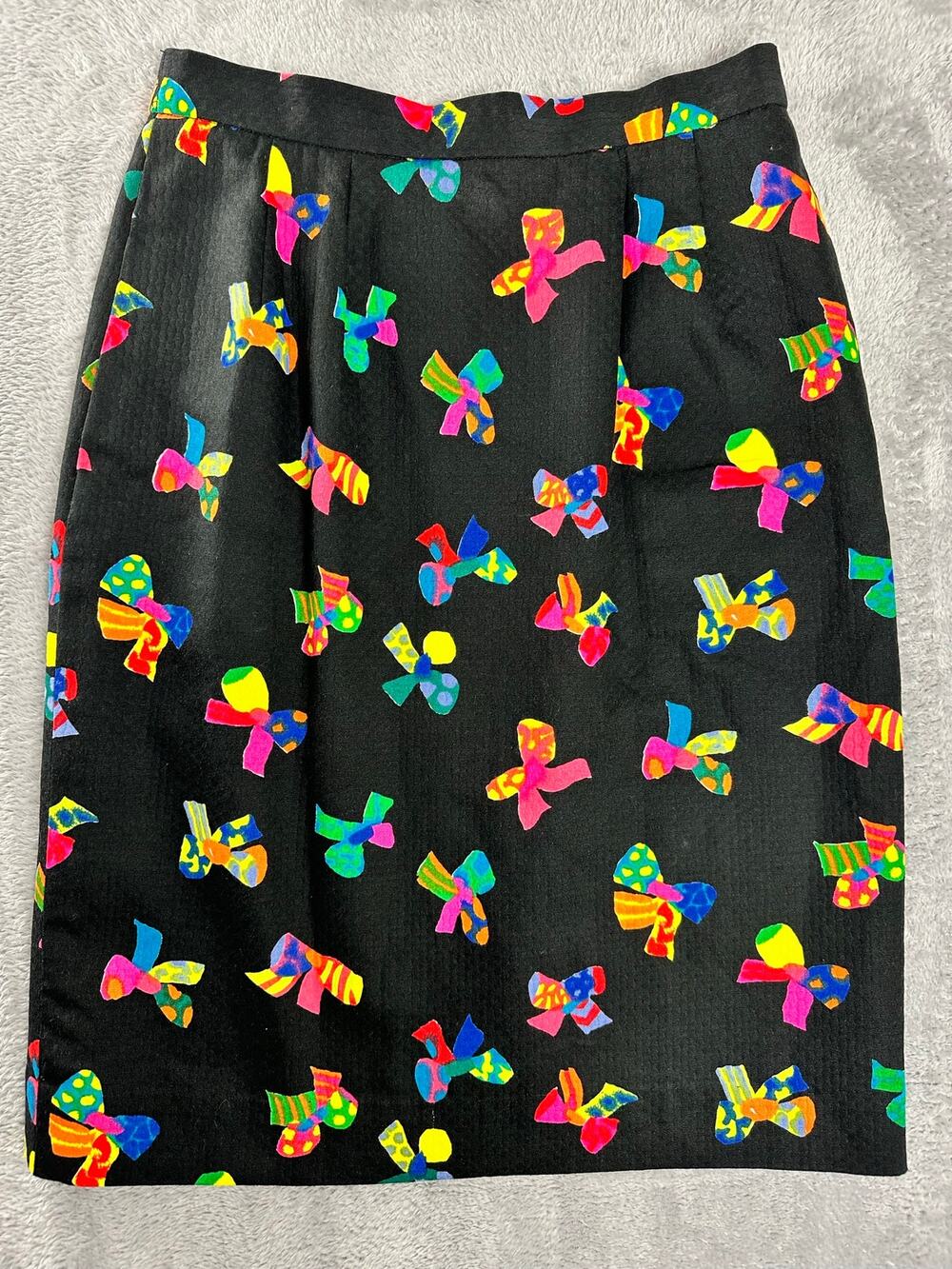 Vintage 90s DonCaster Multicolor Pencil Skirt Twee Eclectic Indie Retro - 8 M
